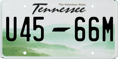 TN license plate U4566M