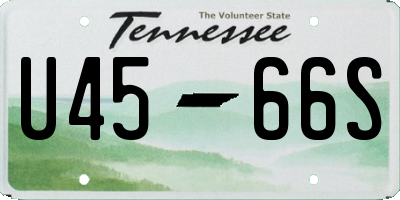 TN license plate U4566S