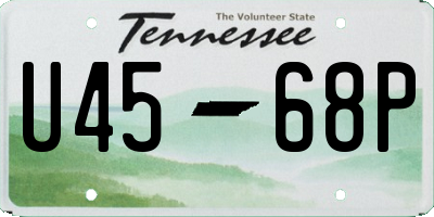 TN license plate U4568P