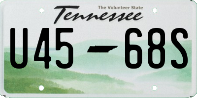 TN license plate U4568S