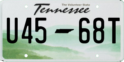 TN license plate U4568T