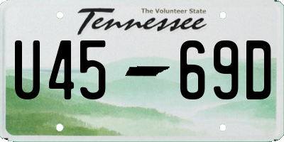 TN license plate U4569D