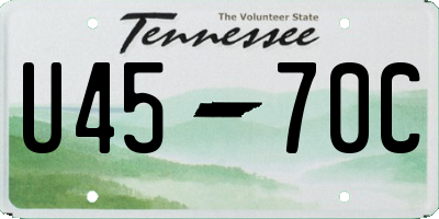 TN license plate U4570C
