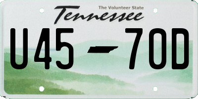 TN license plate U4570D