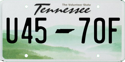 TN license plate U4570F
