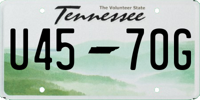 TN license plate U4570G