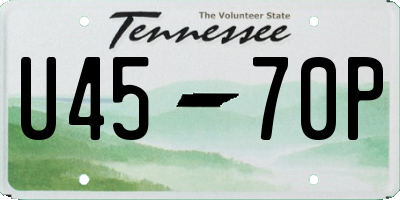 TN license plate U4570P