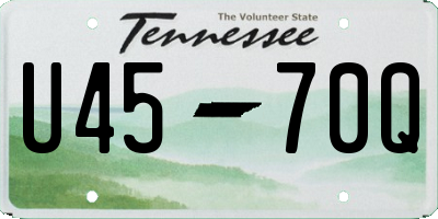 TN license plate U4570Q