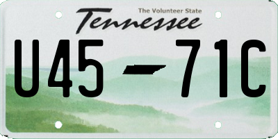 TN license plate U4571C