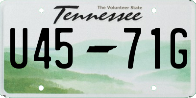 TN license plate U4571G