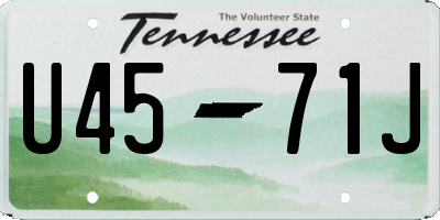 TN license plate U4571J