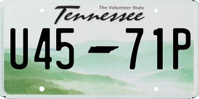 TN license plate U4571P