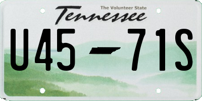 TN license plate U4571S