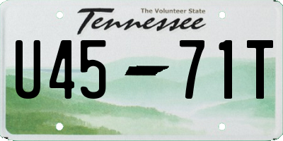 TN license plate U4571T