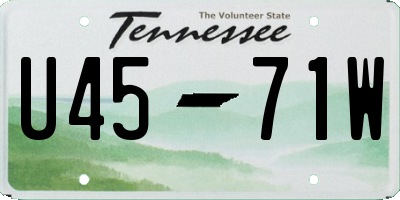 TN license plate U4571W
