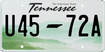 TN license plate U4572A