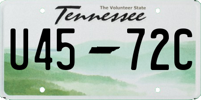 TN license plate U4572C