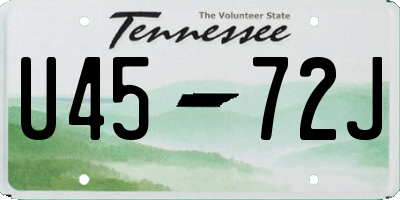 TN license plate U4572J