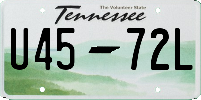 TN license plate U4572L