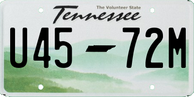 TN license plate U4572M