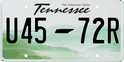 TN license plate U4572R