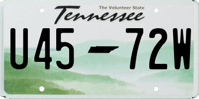 TN license plate U4572W