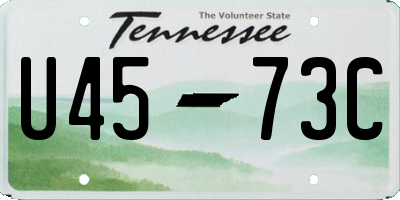 TN license plate U4573C