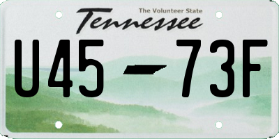 TN license plate U4573F