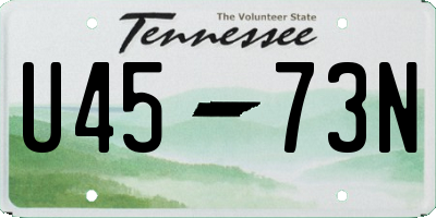 TN license plate U4573N