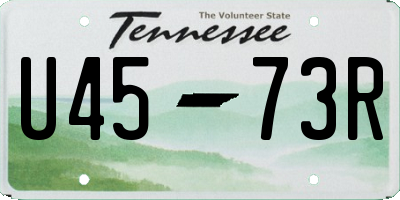 TN license plate U4573R