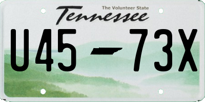 TN license plate U4573X