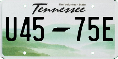 TN license plate U4575E