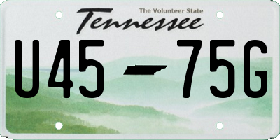TN license plate U4575G