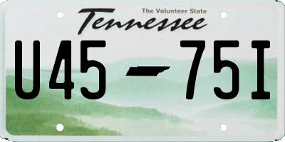 TN license plate U4575I