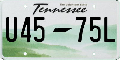 TN license plate U4575L