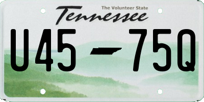 TN license plate U4575Q