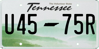 TN license plate U4575R