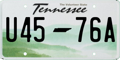 TN license plate U4576A