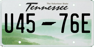 TN license plate U4576E
