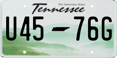 TN license plate U4576G