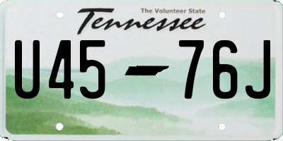 TN license plate U4576J