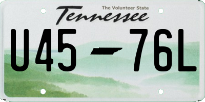 TN license plate U4576L