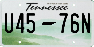TN license plate U4576N
