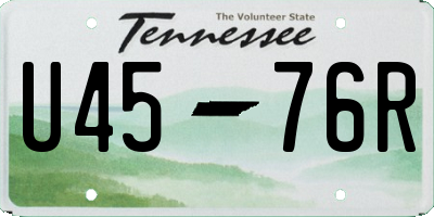 TN license plate U4576R