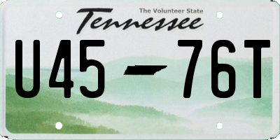 TN license plate U4576T
