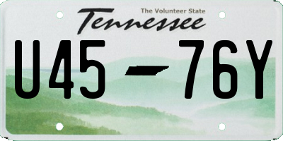 TN license plate U4576Y
