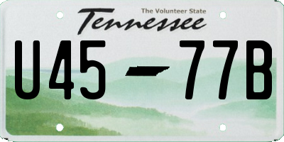 TN license plate U4577B
