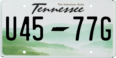 TN license plate U4577G