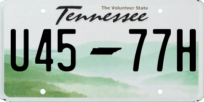 TN license plate U4577H