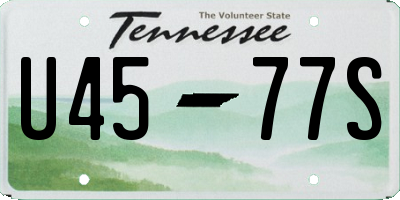 TN license plate U4577S